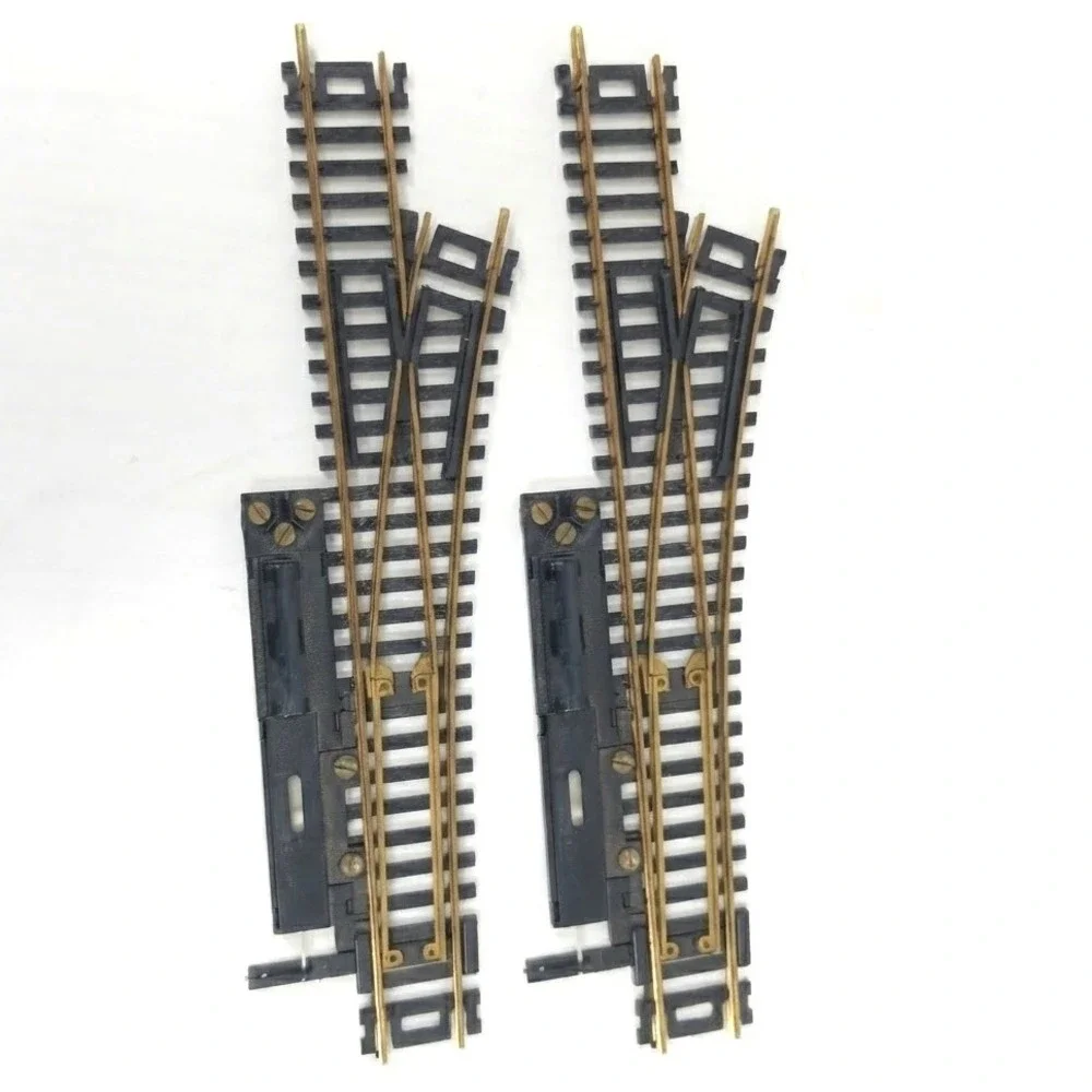 set of 2 Atlas HO Scale Remote Right Hand Switch Track Brass Rail Model Railroad